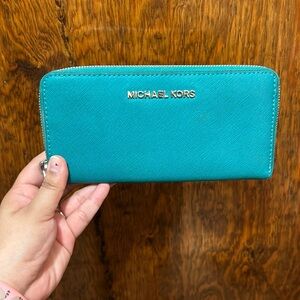 Michael Kors Teal/Turquoise wallet
